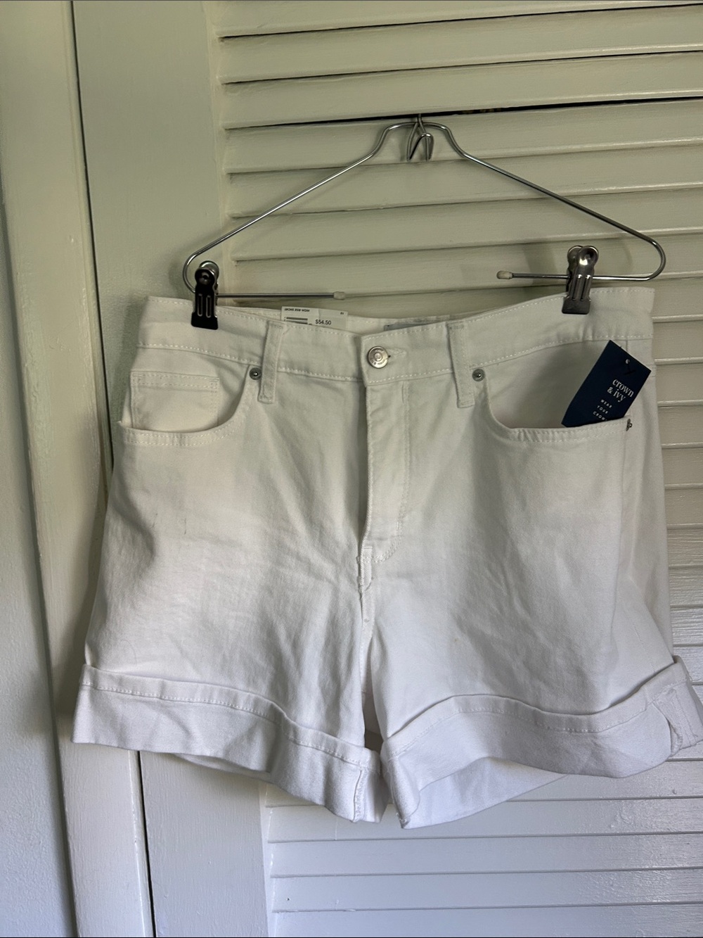 New denim shorts